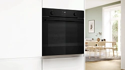 Духовой шкаф Электрический Bosch Serie 4 HUA736EA0T черный