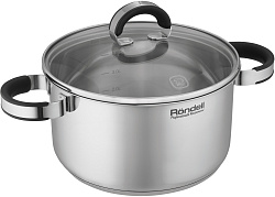 Кастрюля Rondell Brando RDS-1805 5.1л. d=24см (с крышкой) стальной
