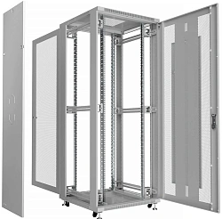 Шкаф серверный Cabeus (ND-05C-42U80/100) напольный 42U 800x1000мм пер.дв.перфор. задн.дв.перфор. 800кг серый 900мм IP20 сталь