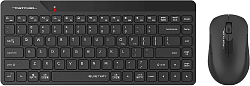 Клавиатура + мышь A4Tech Fstyler FG2200 Air2 клав:черный мышь:черный USB беспроводная slim (FG2200 AIR2 BLACK)