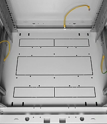 Шкаф коммутационный ЦМО (ШТК-М-30.6.8-1ААА) напольный 30U 600x800мм пер.дв.стекл задн.дв.стал.лист 2 бок.пан. направл.под закл.гайки 400кг серый