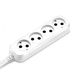 Сетевой удлинитель Buro BU-PSL4.3/W 3м (4 розетки) белый (пакет ПЭ)