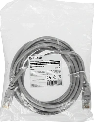 Патч-корд Exegate UTP-RJ45-RJ45-5e-CU-3M-GY 1Гбит/с UTP 4 пары cat.5E Cu 3м серый RJ-45 (m)-RJ-45 (m) (EX282013RUS)