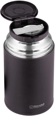 Термос для еды Rondell Tierno RDS-1661 0.7л. бордовый с чехлом картонная коробка