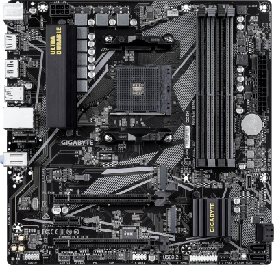 Материнская плата Gigabyte B550M DS3H R2 Soc-AM4 AMD B550 4xDDR4 mATX AC`97 8ch(7.1) GbLAN RAID+HDMI+DP