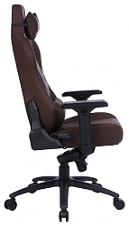 Кресло игровое Cactus CS-CHR-0112BR коричневый экокожа с подголов. крестов. сталь