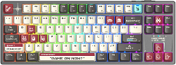 Клавиатура A4Tech Bloody WS87 механическая серый/красный USB беспроводная BT/Radio Multimedia for gamer LED (WS87)