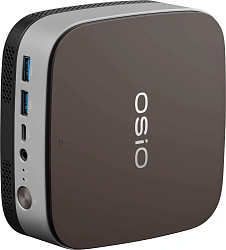 ПК Мини Osio BaseLine B51i-008 i3 1215U (1.2) 8Gb SSD256Gb UHDG Windows 11 Pro 64 GbitEth WiFi BT 59.85W коричневый/серебристый