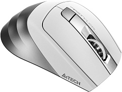 Мышь A4Tech Fstyler FB35S белый/серый оптическая 2000dpi беспров. BT/Radio USB для ноутбука 5but (FB35S USB ICY WHITE)