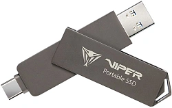 Накопитель SSD Patriot USB3.2 Gen2 1TB PVP301TB28UDG PVP30 Viper черный
