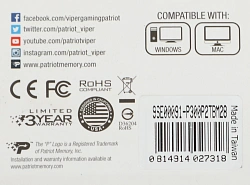 Накопитель SSD Patriot PCIe 3.0 x4 2TB P300P2TBM28 P300 M.2 2280