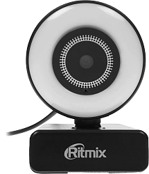 Камера Web Ritmix RVC-250 черный 5Mpix (2592x1944) USB2.0 с микрофоном