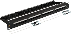 Патч-панель Lanmaster LAN-PPN24U6 19" 1U 24xRJ45 кат.6 UTP