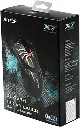 Мышь A4Tech Oscar Editor XL-747H коричневый/рисунок лазерная 3600dpi USB2.0 6but (XL-747H (BROWN SPIDER))