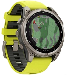 Смарт-часы Garmin Fenix 8 51мм 1.3" AMOLED корп.серый рем.желтый (010-02907-21)