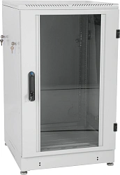 Шкаф коммутационный ЦМО (ШТК-М-24.6.6-1ААА) напольный 24U 600x600мм пер.дв.стекл 2 бок.пан. 700кг серый 455мм 60кг 180град. 1245мм