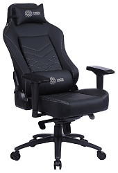 Кресло игровое Cactus CS-CHR-0112BL-M с вибромассажем черный экокожа с подголов. крестов. черный