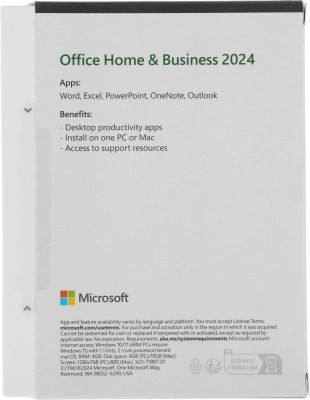 Офисное приложение Microsoft Office Home and Business 2024 English Medialess (EP2-06638)