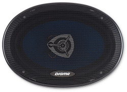Колонки автомобильные Digma DCA-B693 300Вт 90дБ 4Ом 15x23см (6x9дюйм) (ком.:2кол.) коаксиальные трехполосные