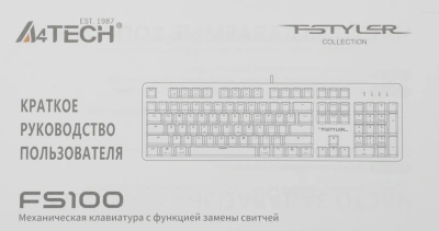 Клавиатура A4Tech Fstyler FS100 Neon механическая серый USB for gamer LED (FS100)