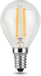 Лампа филам. Gauss Filament 11Вт цок.:E14 шар 220B св.свеч.бел.нейт. (упак.:10шт) (105801211)