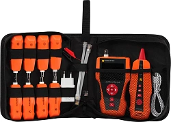 Тестер кабельный Lanmaster LAN-PRO-L/TPK-POE-8R оранжевый/черный