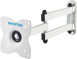 Кронштейн для телевизора Kromax DIX-15W белый 15"-28" макс.30кг настенный поворот и наклон