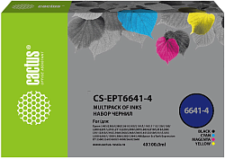 Чернила Cactus CS-EPT6641-4 T664 многоцветный набор 4x100мл для Epson L100/L110/L120/L132/L200/L210/L222/L300/L312/L350/L355/L362/L366/L456/L550/L555/L566/L1300