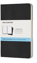 Блокнот Moleskine CAHIER JOURNAL QP314 Pocket 90x140мм обложка картон 64стр. пунктир черный (3шт)