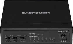 Коммутатор Mercusys MS106P (L2) 6x100Мбит/с 4PoE+ 67W неуправляемый