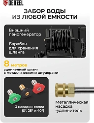 Минимойка Denzel R-210iD 2600Вт (58237)