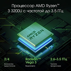 Ноутбук Digma Pro Parvus M Ryzen 3 3200U 16Gb SSD512Gb AMD Radeon Vega 3 15.6" IPS FHD (1920x1080) Windows 11 Pro dk.grey WiFi BT Cam 4500mAh (DN15R3-ADXW02)
