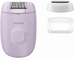 Эпилятор Philips BRE237/00 скор.:1 насад.:2 от электр.сети фиолетовый