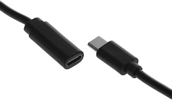 Кабель-удлинитель Buro USB Type-C (m) USB Type-C (f) 2м (BU-EXT-TYPEC-2M) черный