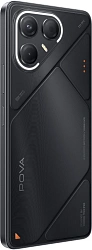 Смартфон Tecno Pova 7 5G 128Gb 8Gb черный моноблок 3G 4G 2Sim 6.78" 1080x2460 Android 15 50Mpix 802.11 a/b/g/n/ac/ax NFC GPS GSM900/1800 Protect microSD max1024Gb