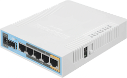 Роутер беспроводной MikroTik hAP ac (RB962UIGS-5HACT2HNT) AC1750 10/100/1000BASE-TX/SFP белый
