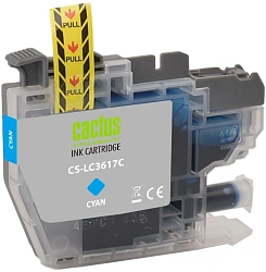 Картридж струйный Cactus CS-LC3617C голубой (14мл) для Brother MFC-J2330DW/J2730DW/J3530DW/J3930DW с чипом