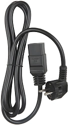 Шнур питания Hyperline PWC-IEC19-SHM-1.8-BK C19-Schuko проводник.:3x1.5мм2 1.8м 250В 16А (упак.:1шт) черный