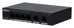 Коммутатор Dahua DH-PFS3006-4GT-60 (L2) 4x100Мбит/с 3PoE+ 1PoE++ 60W неуправляемый