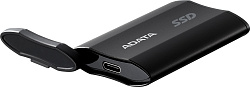 Накопитель SSD A-Data USB-C 2TB SD810-2000G-CBK SD810 1.8" черный