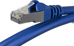 Патч-корд Lanmaster LAN-PC45/S6A-1.0-BL FTP RJ-45 вил.-вилка RJ-45 кат.6A 1м синий LSZH (уп.:1шт)