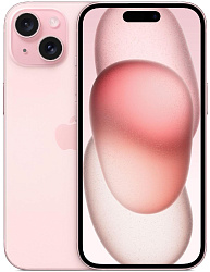 Смартфон Apple A3090 iPhone 15 256Gb розовый моноблок 3G 4G 1Sim 6.1" 1179x2556 iOS 17 48Mpix 802.11 a/b/g/n/ac/ax NFC GPS GSM900/1800 Protect