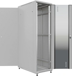 Шкаф серверный NTSS Премиум (NTSS-R47U60100GS) напольный 47U 600x1000мм пер.дв.стекл металл 900кг серый 910мм 113.8кг 2210мм IP20 сталь