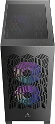 Корпус Azza AEROHEX-M черный без БП mATX 4x120mm 1xUSB2.0 2xUSB3.0 audio bott PSU