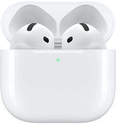 Гарнитура вкладыши Apple AirPods 4 A3050,A3053,A3058 белый беспроводные bluetooth в ушной раковине (MXP63LL/A)