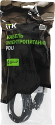 Шнур питания ITK PC-C13D-2M C13-Schuko проводник.:3x1.5мм2 2м 230В 10А черный