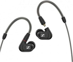 Наушники вкладыши Sennheiser IE 300 1.25м черный проводные крепление за ухом (509104)
