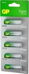 Батарея GP Super Alkaline 15AA21-2CRSC5 AA 2500mAh (5шт) блистер
