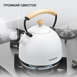 Чайник металлический Starwind Chef Country 2.5л. белый (SW-CH1712)