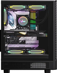 Корпус Formula Mana Geometry черный без БП ATX 4x120mm 1xUSB3.0 audio bott PSU